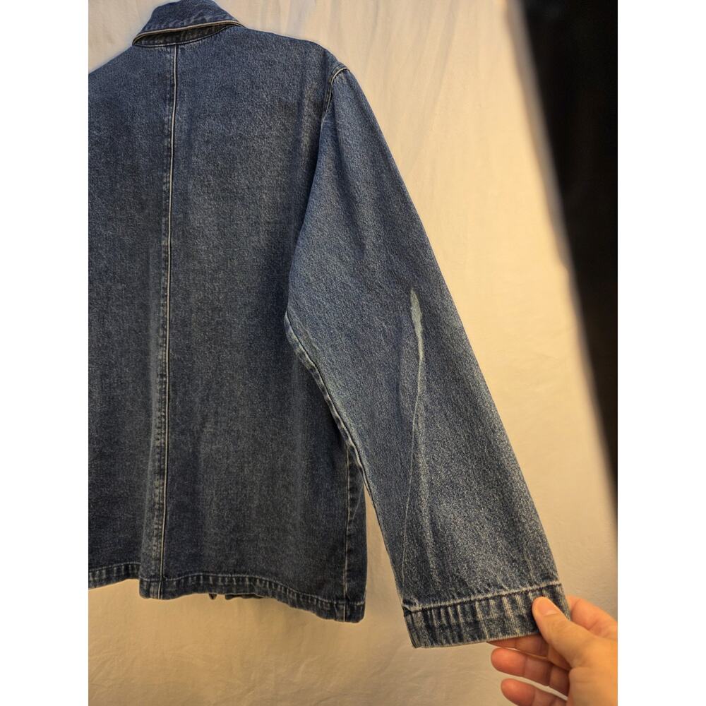 Vintage Mandal Bay Women's Size Medium Apple Embroidered Denim Jacket Cotton 90s - Picture 15 of 16